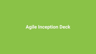 Agile Inception Deck
 