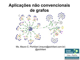 1
Aplicações não convencionais
de grafos
Ms. Mauro C. Pichiliani (mauro@pichiliani.com.br)
@pichiliani
 