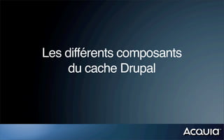 Les différents composants
     du cache Drupal
 