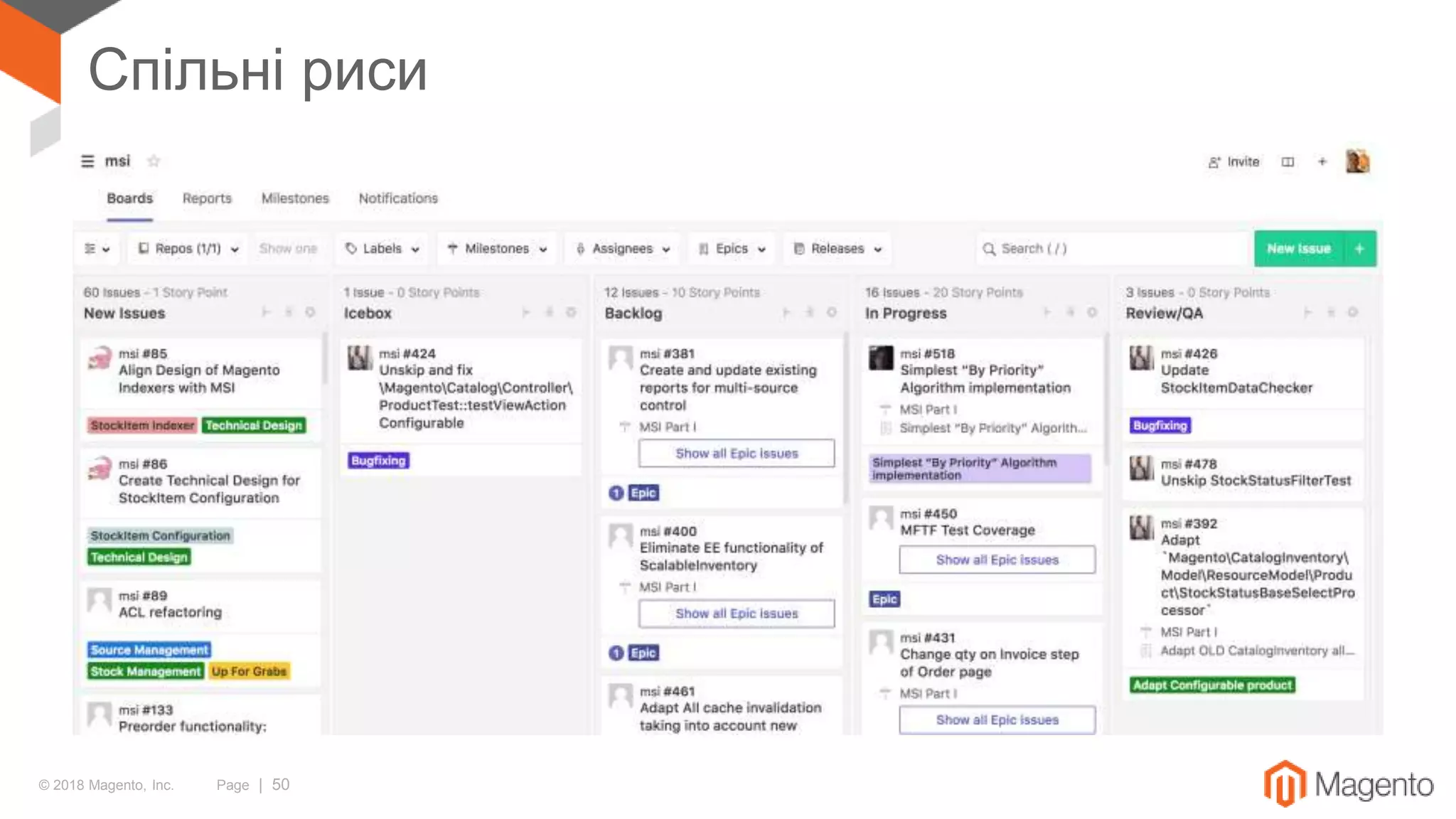 © 2018 Magento, Inc. Page | 50
Спільні риси
 