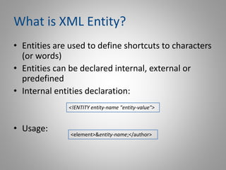OWASP A4 XML External Entities (XXE) | PPTX