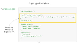 manifest.json
Описывает весь проект
8
 