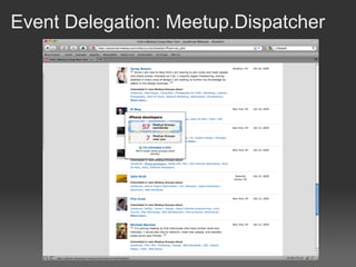 Event Delegation: Meetup.Dispatcher
 