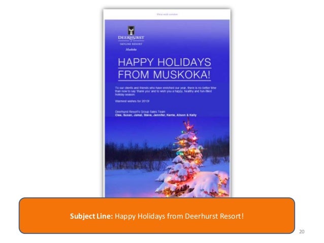 happy holidays emails