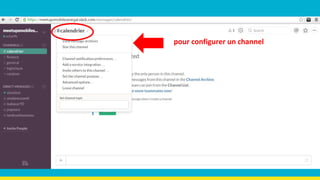 pour configurer un channel
 