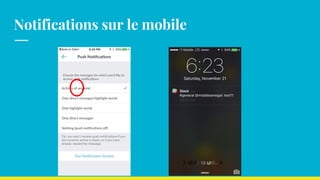Notifications sur le mobile
 