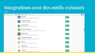 Integrations avec des outils existants
 