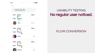 USABILITY TESTING
No regular user noticed.
FLOW CONVERSION
 
