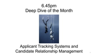 HR Tech Applicant Tracking System ATS and Candidate Relationship Management (CRM) Perfect Match September Meetup
