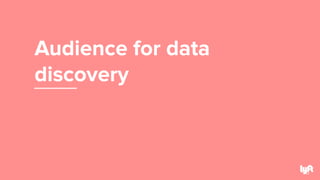 Audience for data
discovery
12
 