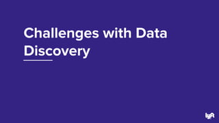 Challenges with Data
Discovery
6
 