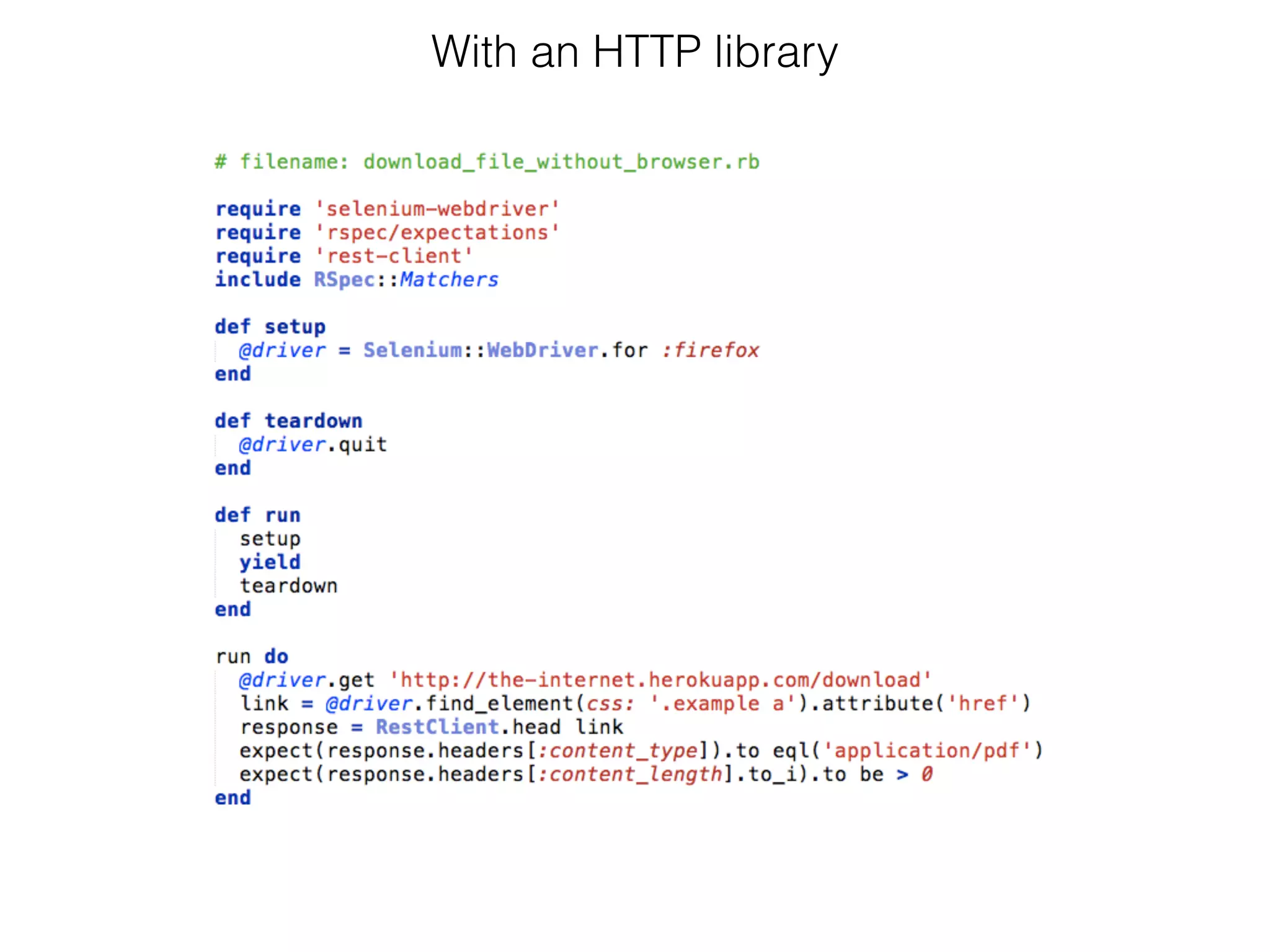With an HTTP library
 