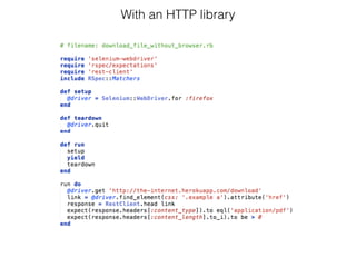 With an HTTP library
 