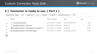 All contents © MuleSoft Inc.
5 ) Connector is ready to use. ( Part 1 )
Custom Connector Mule SDK
55
 