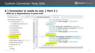All contents © MuleSoft Inc.
6 ) Connector is ready to use. ( Part 2 )
Custom Connector Mule SDK
56
• Add as a dependency in pom.xml
 