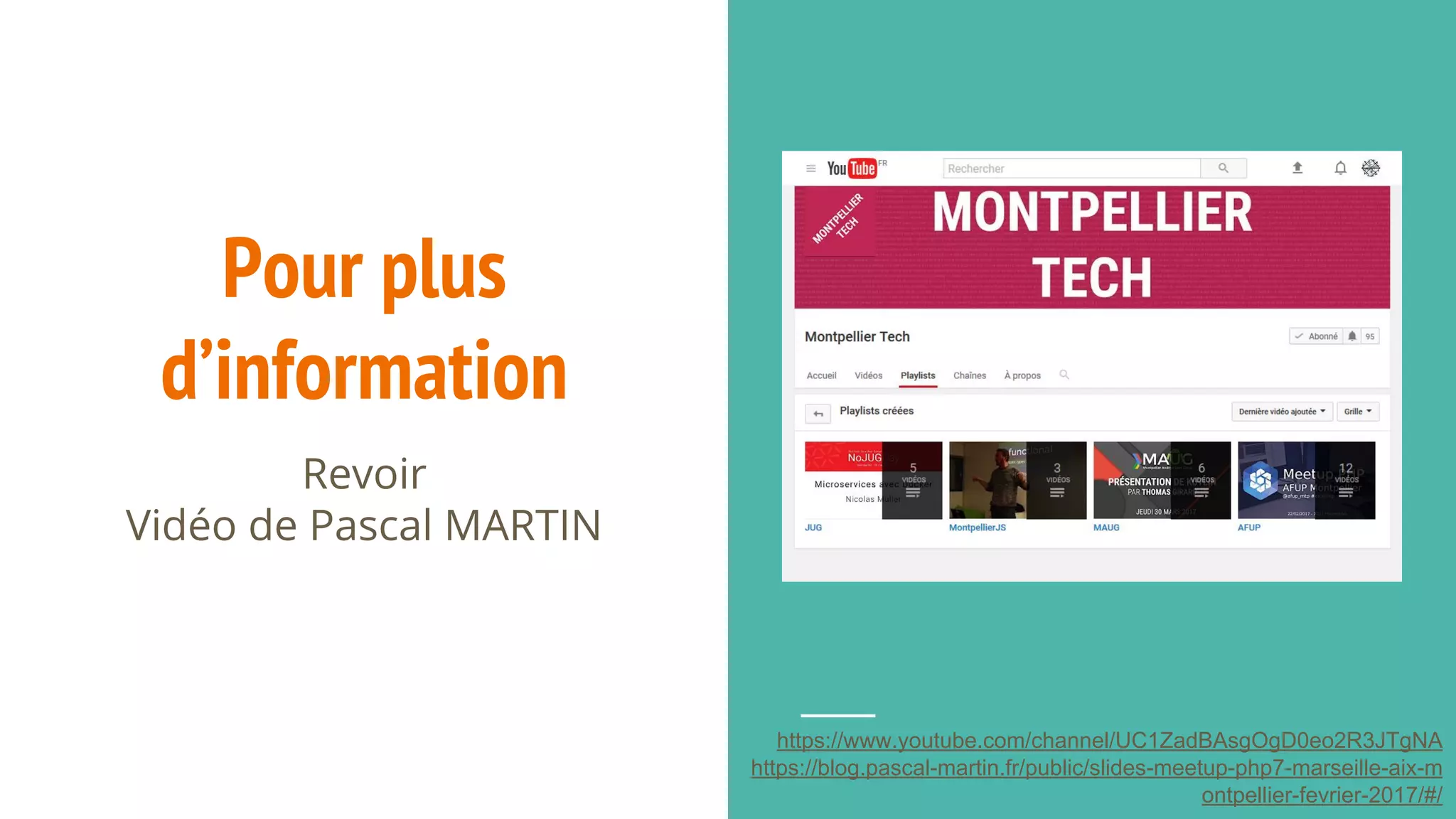 Pour plus
d’information
 