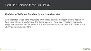 Meetup talk about the Red Hat OpenShift Service Mesh | PDF