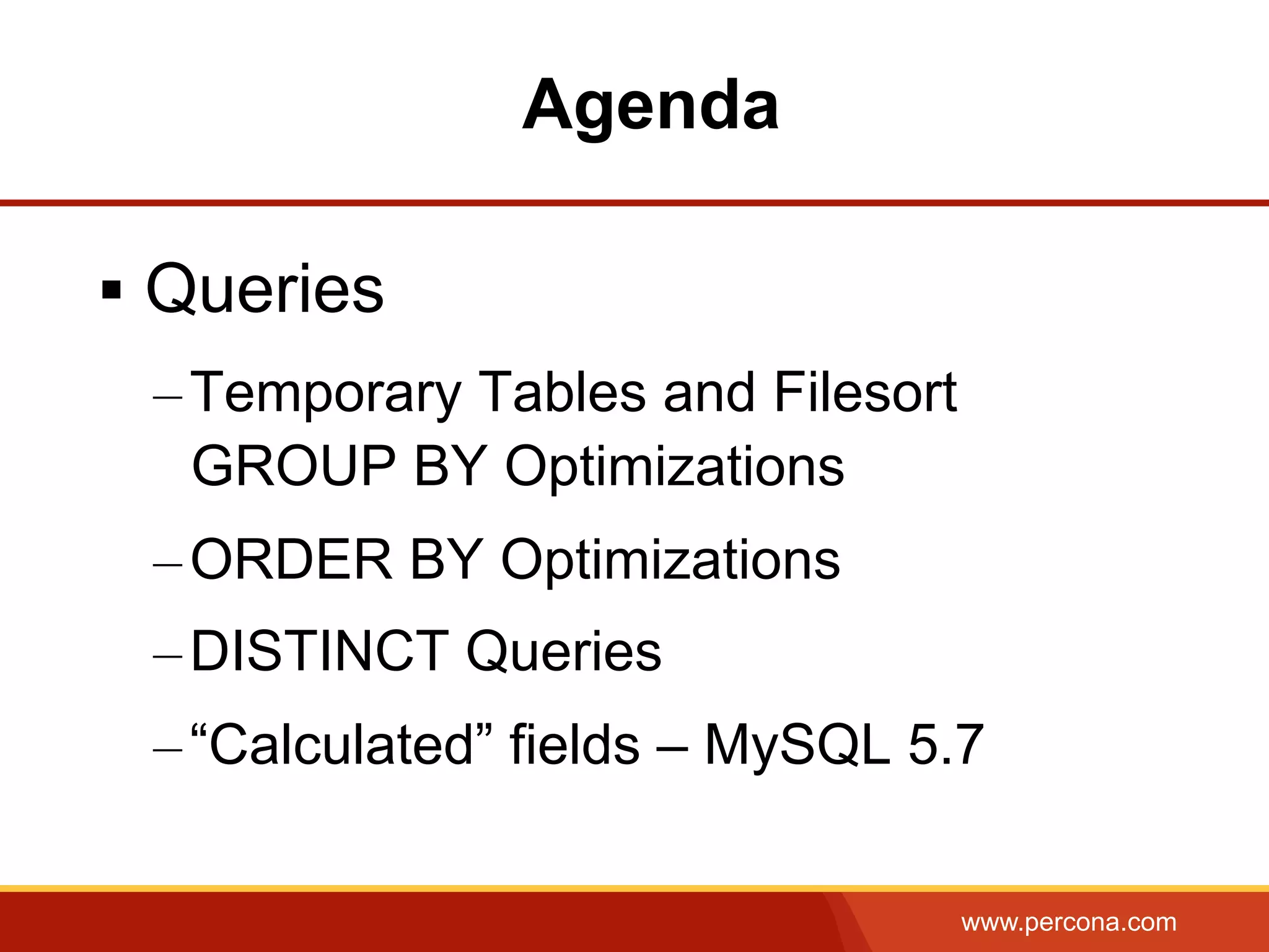 Advanced MySQL Query Tuning | PPT