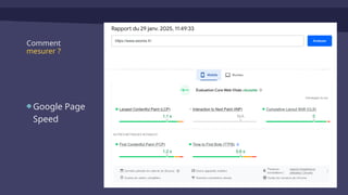 Comment
mesurer ?
Google Page
Speed
 