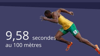 9,58 secondes
au 100 mètres
 