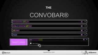 speaktme.com
THE
CONVOBAR®
 