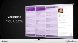 speaktme.com
YOUR DATA
MAXIMIZING
 