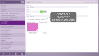 speaktme.com
CONTROLS
EMPLOYEE
HEADING COLORS
 