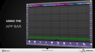 speaktme.com
APP BAR
USING THE
 