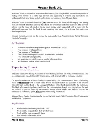 Final Project For Meezan bank By Ateeq zada | DOC