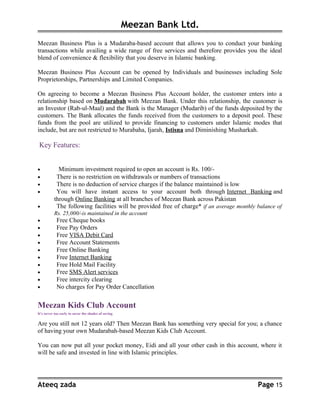 Final Project For Meezan bank By Ateeq zada | DOC