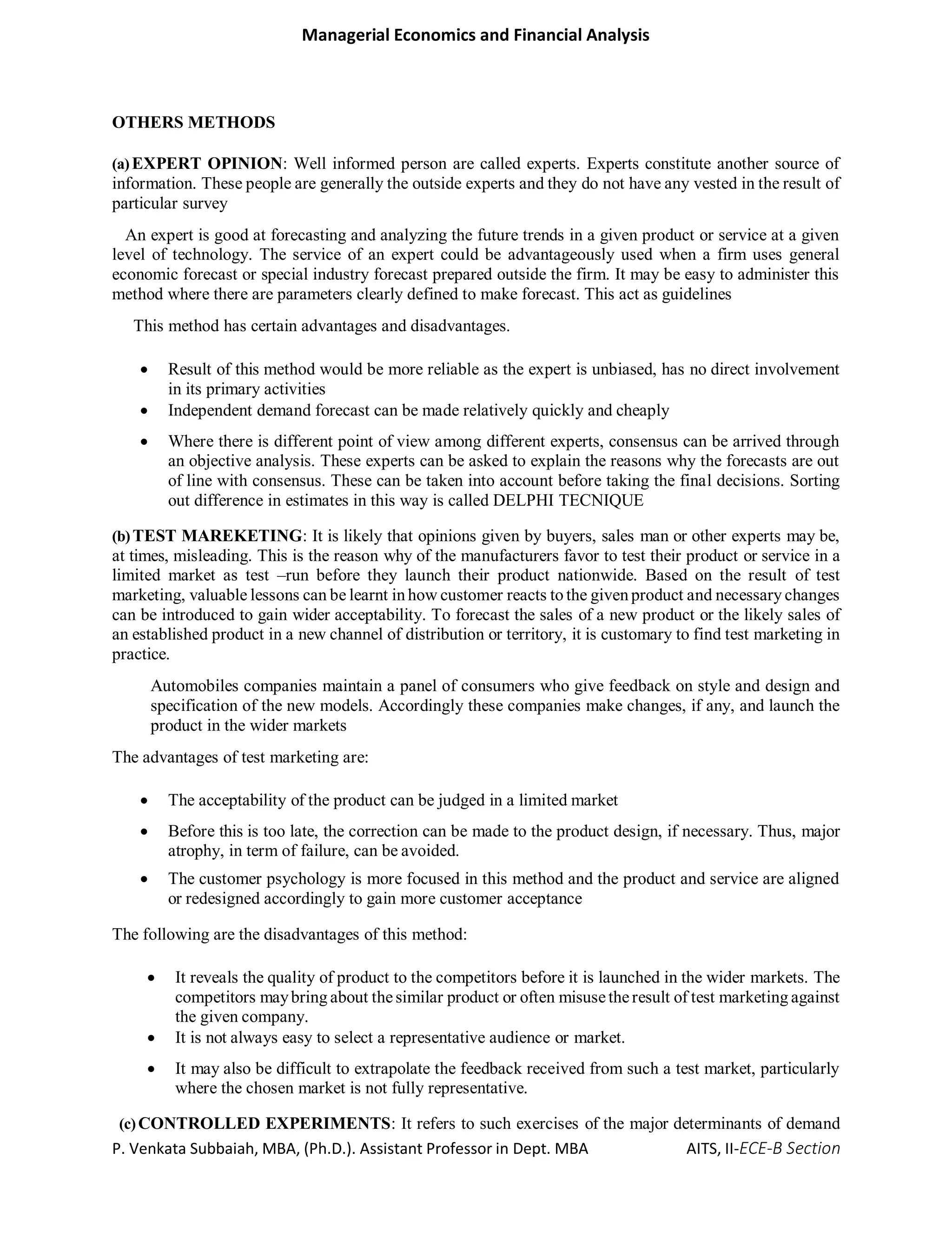 Managerial Economics & Financial Analysis(MEFA)_e Notes_Part-1 | PDF