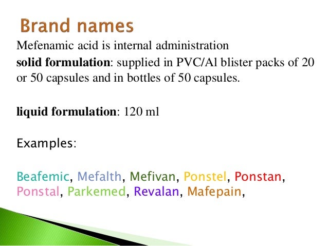 Dolfenal Mefenamic Acid