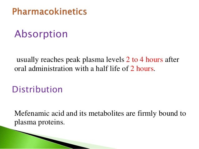 Action Of Mefenamic Acid