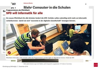 Wintertagung Mefobi@n | 1. Dezember 2016
Aktuelle Entwicklungen
 