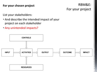 Important aspect of stakeholders
Bi-directional
 