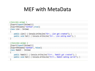 MEF with MetaData
 