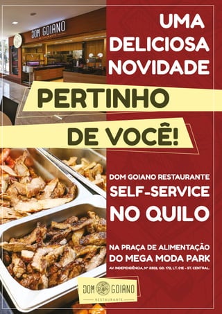 Viajecomconforto,qualidadeesegurança.AtendemososestadosdeGoiás,MatoGrosso,
Tocantins,Pará,Maranhão,Piauí,CearáeDistritoFederal.
PossuímosserviçodeCargaseEncomendasparamaisde11estados,comatendimento
emmais900cidadeseserviçodecoletaeentrega*.
RealizamosfretamentoparaqualquerlugarnoBrasil.
*Consultardisponibilidade
VisitenossalojanoESTACIONAMENTOG3-LOJA5
Fretamento:(62)98555-8222|fretamento@satelitenorte.com.br
CargaseEncomendas:(62)3565-1717|mac..lho@satelitenorte.com.br
Compresuapassagem:08007073838|999932-1042
 