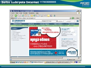 Saiba tudo pela Internet Informe o meu código.:  1170036069005 