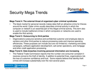 2009 Security Mega Trends & Emerging Threats