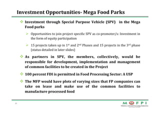 Mega Food Parks Scheme 2012