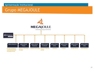 Apresentação Institucional

Grupo MEGAJOULE

28

 