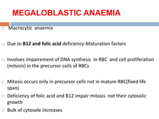Megaloblastic anaemia (anemia) pharmacology | PPT