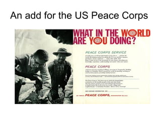 An add for the US Peace Corps  