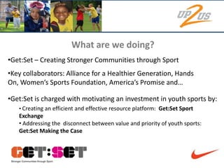 Make the case for youth sports- advocate for resources