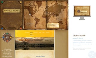 J4E WEB DESIGN
JOURNEY 4 EARTH
A lush informative web site for a non-profit
organization with illustrated custom maps,
for...