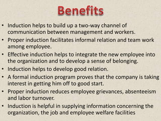 placement & induction | PPTX