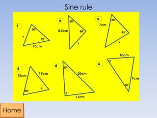 Sine rule
 