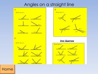 Angles on a straight line

 