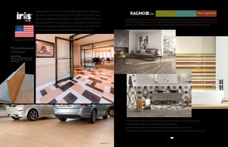 47
Brush Stroke Trim
IRG624BT57
IRG624BT68
IRG624BT58
IRG624BT56
IRG624BT55
IRG612C057
IRG612C068
IRG612C058
IRG612C056
IRG612C055
IRG0524L57
IRG0524L68
IRG0524L58
IRG0524L56
IRG0524L55
Oyster Stroke
Beige Stroke
Walnut Stroke
Nickel Stroke
Ebony Stroke
Liner Bullnose Cove Base
1/2 x 24 6 x 24 6 x 12
Brush Stroke Mosaics
IRG12ML157
IRG12ML168
IRG12ML158
IRG12ML156
IRG12ML155
IRG12MB157
IRG12MB168
IRG12MB158
IRG12MB156
IRG12MB155
random mesh mounted on 12 x 12 sheet
IRG12M5057
IRG12M5068
IRG12M5058
IRG12M5056
IRG12M5055
Oyster Stroke
Beige Stroke
Walnut Stroke
Nickel Stroke
Ebony Stroke
Muretto Mosaic Lines 01 Mosaic Brick 01 Mosaic
1 x 12 mesh mounted on 12 x 12 sheet 1 x 2 mesh mounted on 12 x 12 sheet
Beige Stroke 6” x 24”
Made in the USA
With corporate offices based in Anaheim, CA and production in Tennessee,
Iris US can domestically produce and ship material all over the nation.
Selling not only American made products, Iris US also has the ability to sell
and promote the diverse majority of Iris-group products, which enables
them to effectively accommodate all requests of sizes, textures & designs
for interior and exterior, residential and commercial applications.
Ragno USA has the production capabilities and technologies that produce fully-rectified, digital, color-body porcelain tiles
with micro-beveled edges for a precision finish with the highest design and quality. Since 1982, Ragno USA, a division of the
Marazzi Group, has played a key role in our industry by decisively meeting the tile needs of the American market.
Oyster Stroke, Beige Stroke
& Ebony Stroke 12” x 24”,
12” x 12”, 6” x 24” & other
various cut down sizes
Porcelainwood
Collection
Rectified Edge
The tiles are mechanically finished with precise
edges, allowing for tighter grout joint spacing
during installation.
ARTE
COLOR BODY PORCELAIN TILE | RECTIFIED | MADE IN THE USA
ARTEARTE
COLOR BODY PORCELAIN TILE | RECTIFIED | MADE IN THE USA
ARTEARTE
• Manufacturer of a wide range of products: porcelain, glazed ceramic, glass mosaics, metals
• Industry leader in color and design trends in tile and technology
• 75 distribution warehouse locations across the country to provide superior service
• Ragno’s state-of-the-art 3d printing technique allows for infinite design capabilities unique to Ragno
 