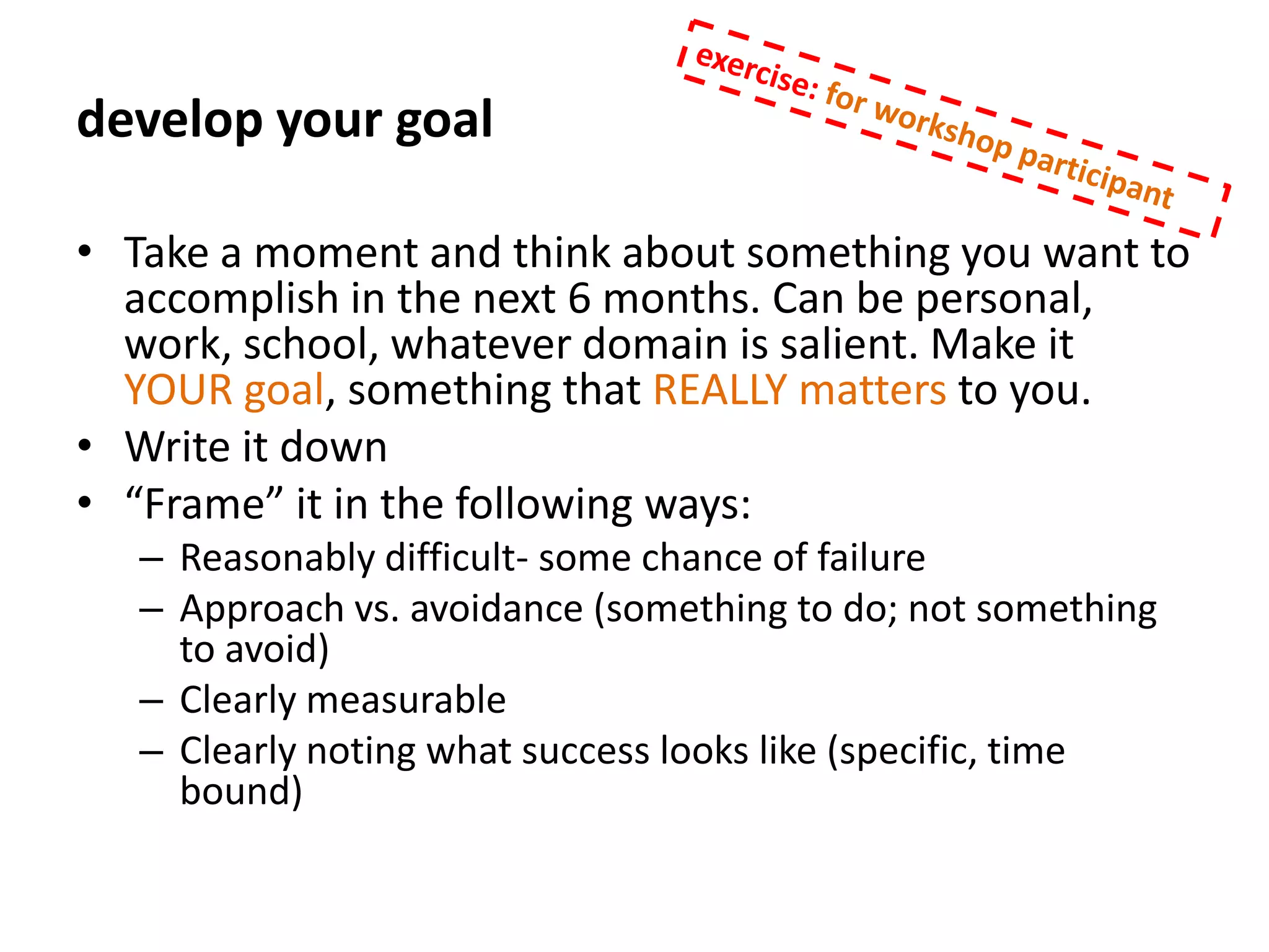 Personal Goal Setting and Self Development20-35 MinutesMegatZainurulAnuar bin MegatJohariPrincipal Trainer at Dreamsoft (M) SdnBhdEmail: megat@thedreamsoft.com